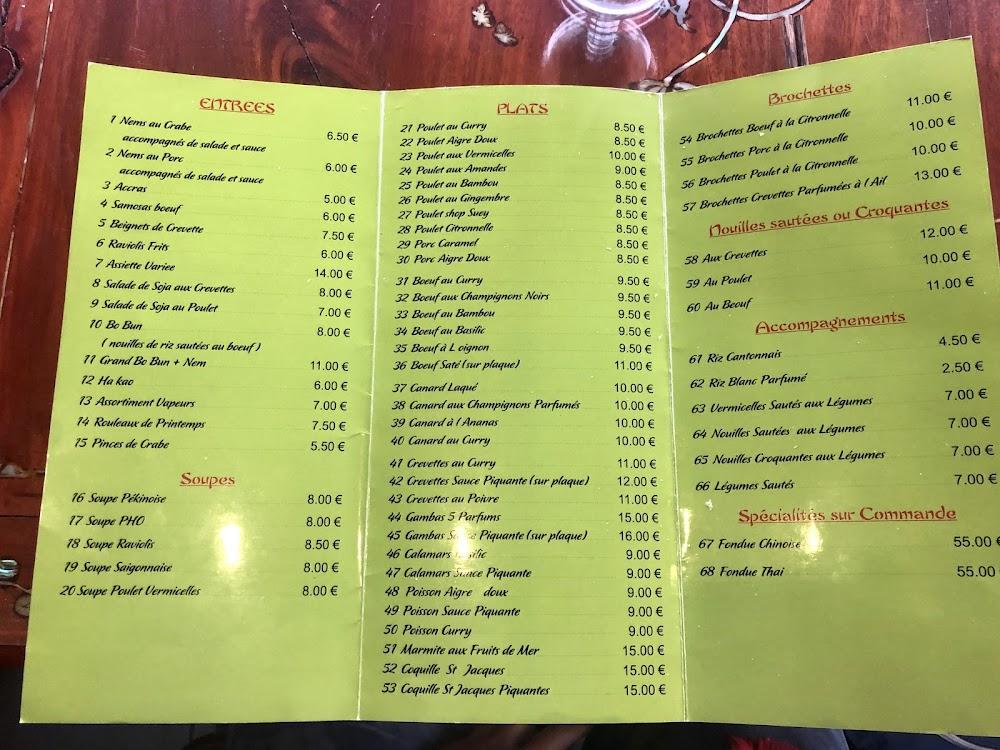 Chez Tran - Menu Image 1